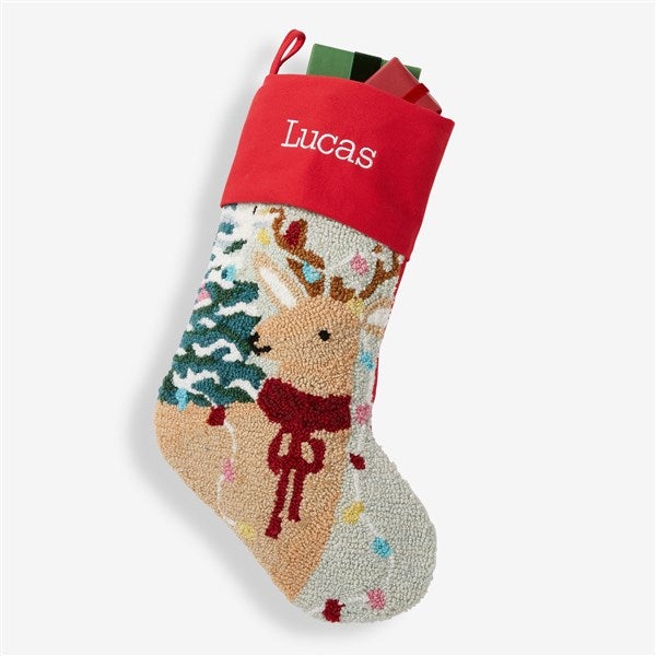 Classic Character Embroidered Hooked Christmas Stockings  - 37556