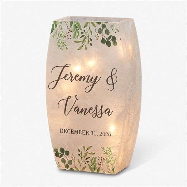 Personalized Wedding Frosted Shelf Décor - Laurels of Love - 37584