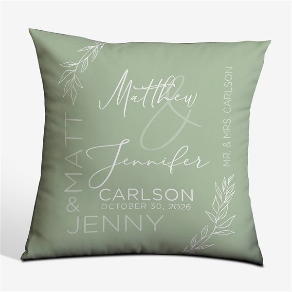 Elegant Couple Personalized Wedding Throw Pillow  - 37821