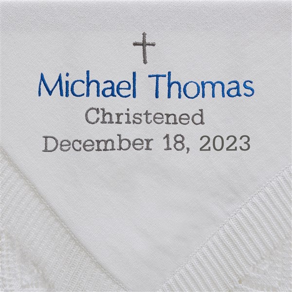 Christening Day Embroidered Baby Christening Blanket