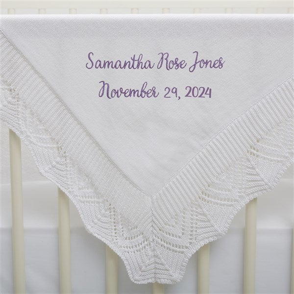 Write Your Own Embroidered Christening Blanket