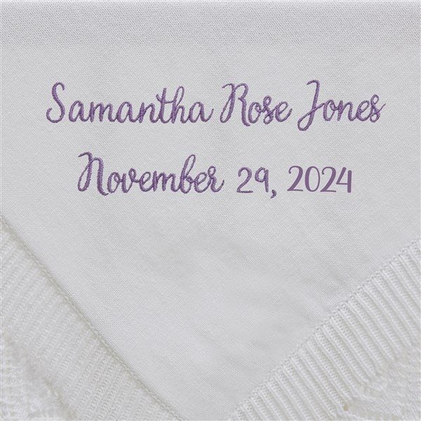 Write Your Own Embroidered Christening Blanket