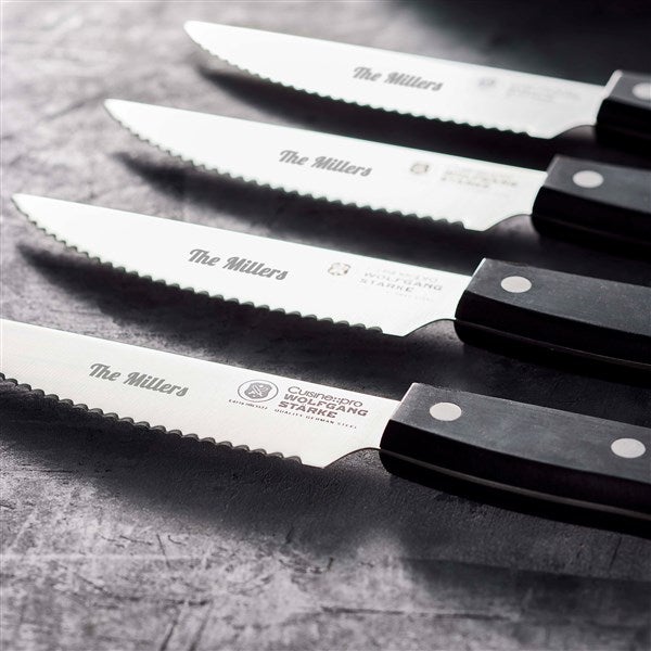 Wolfgang Starke Engraved 4-Piece Last Name Steak Knife Set