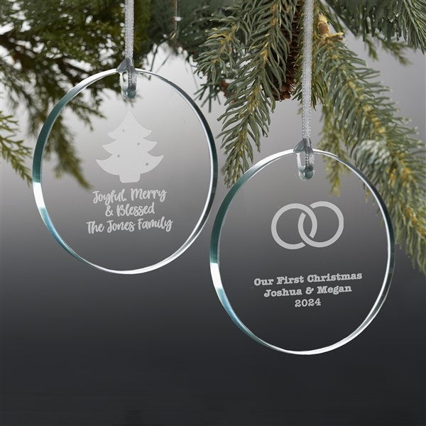 Choose Your Icon Personalized Glass Ornament  - 38233