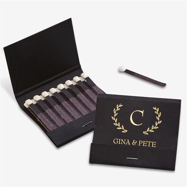 Personalized 30 Strike Matchbook - Wedding Laurels - 38380D