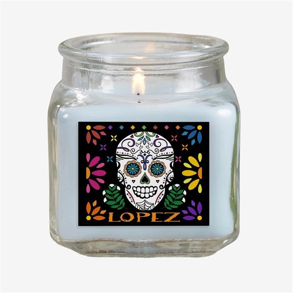 Day of the Dead Personalized Scented Glass Candle Jar  - 38546