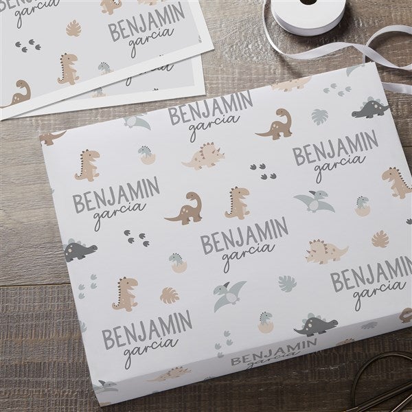 Baby Dino Personalized Baby Wrapping Paper  - 38705