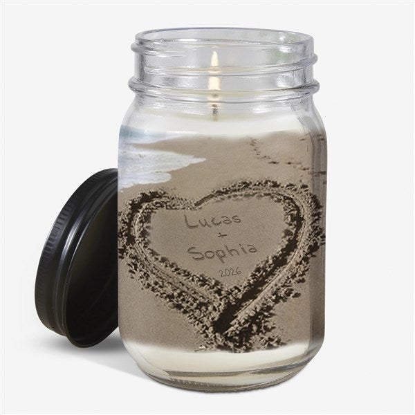 Personalized Farmhouse Candle Jar - Our Paradise Island - 39660