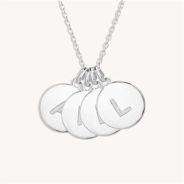 Engraved Initial Disc Necklace  - 39985D