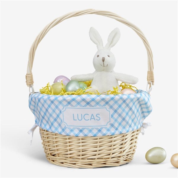 Rainbow Pattern Personalized Easter Basket with Folding Handle  - 40190