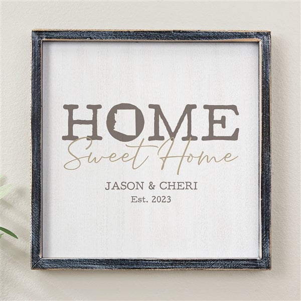 Home Sweet Home Personalized State Barnwood Wall Art  - 40219