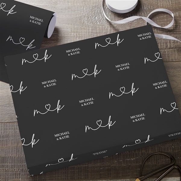 Drawn Together By Love Personalized Wrapping Paper  - 40421