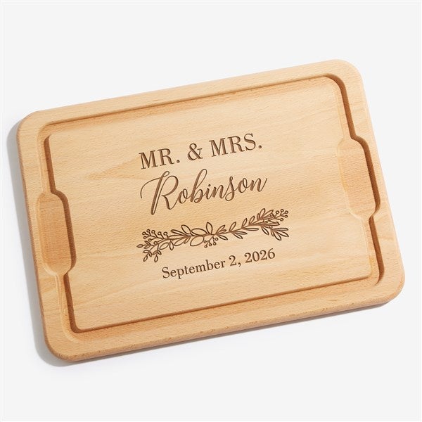 Laurels Of Love Personalized Maple Cutting Board  - 40550