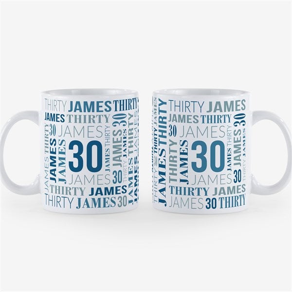 Repeating Birthday Personalized Coffee Mugs  - 40815