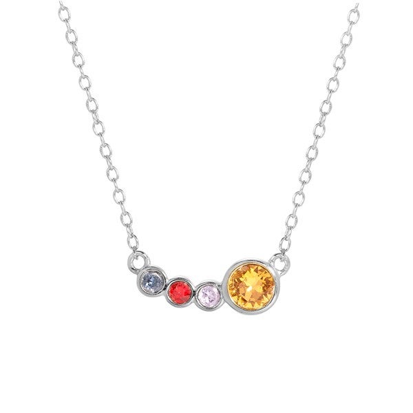Custom Mother and Child Birthstone Necklaces - 40902D
