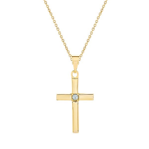 Cross Birthstone Custom Pendant  - 40911D