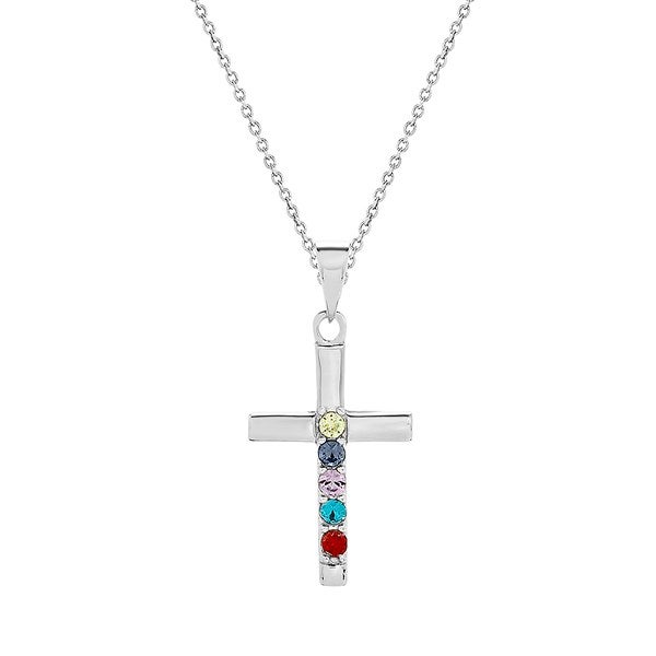 Cross Birthstone Custom Pendant  - 40911D