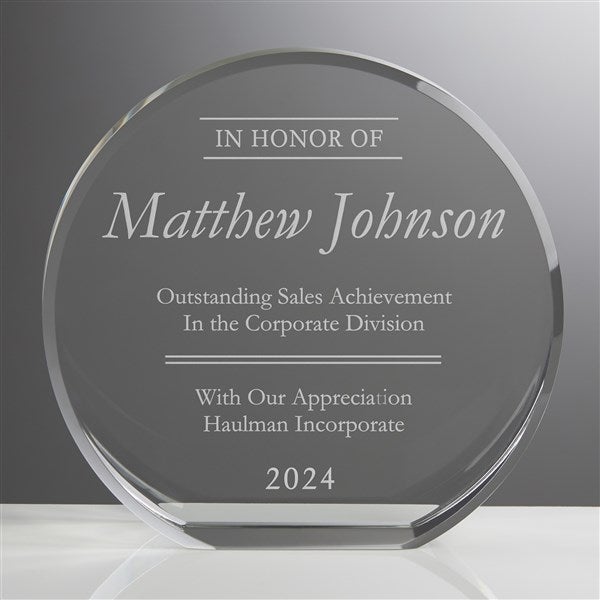 Performing with Excellence Personalized Premium Crystal Award  - 41559