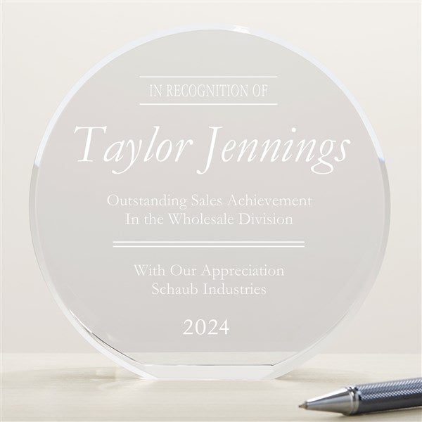 Performing with Excellence Personalized Premium Crystal Award  - 41559