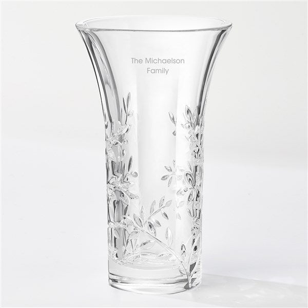 Vera Wang Engraved Housewarming Crystal Leaf Vase - 41608