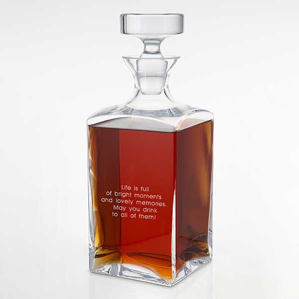 Engraved Square Decanter for the Host - 41738