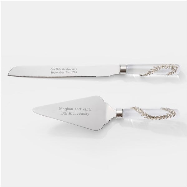 Engraved Athena Anniversary Cake Server Set  - 41817