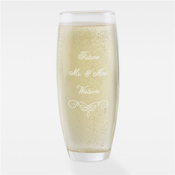 Engraved Engagement Stemless Champagne Flute - 41913