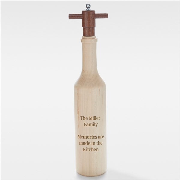 Engraved Family Message Maple Pepper Mill - 41916