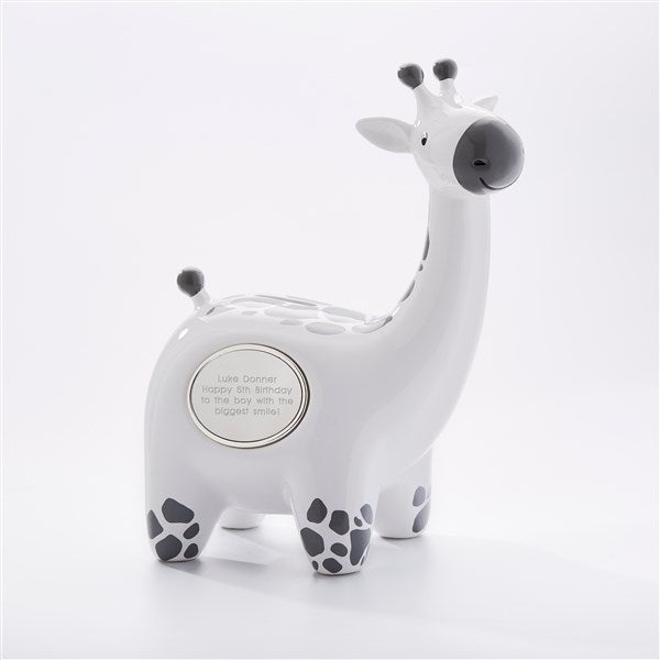 Engraved Children's Ceramic Giraffe Bank - 41926