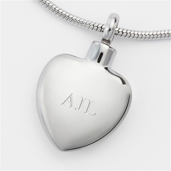 Engraved Memorial Keepsake Heart Urn Necklace - 41934