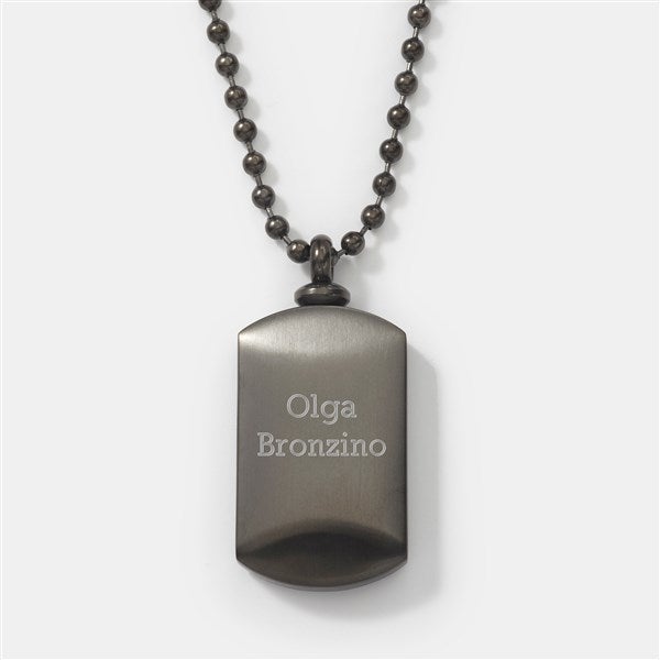 Engraved Religious Keepsake Dog Tag Urn Necklace - 41938