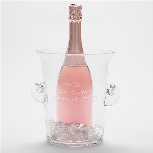 Engraved Engagement Glass Ice Bucket and Chiller - 41950