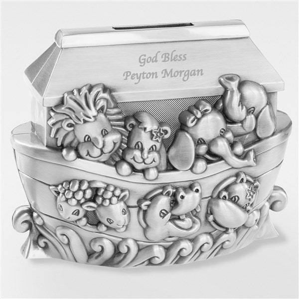 Religious Engraved Piggy Bank - Noah's Ark - 41954