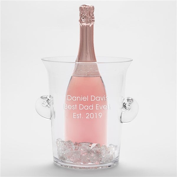  Engraved Message Glass Ice Bucket and Chiller For Him - 41961