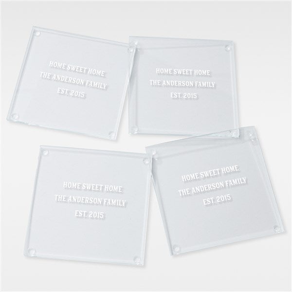 Engraved Housewarming Glass Coaster - Write Your Own - 41985