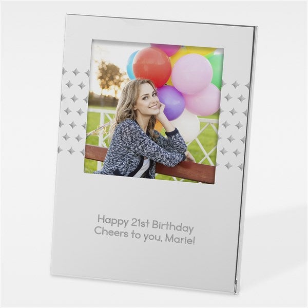 Personalized Write Your Own Message Birthday Silver Photo Frame - 42000