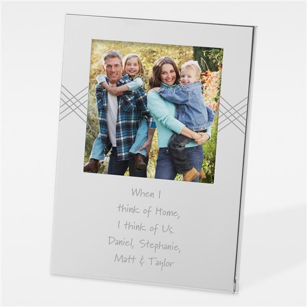 Personalized Family Silver Photo Frame - Write Your Own Message - 42002