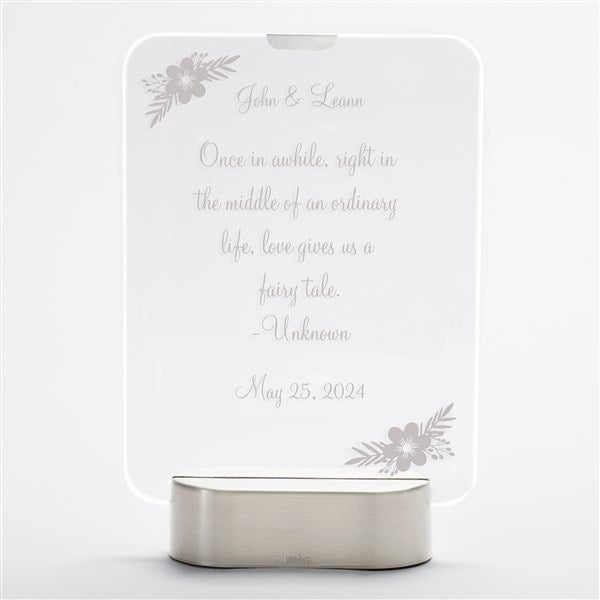 Engraved LED Glass Wedding Keepsake - 42064