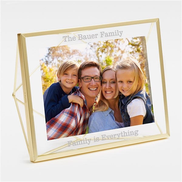 Engraved Gold Prisma Family Photo Frame - 42088