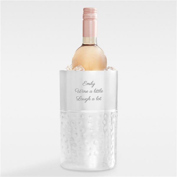 Personalized Double-Wall Insulated Wine Bottle Cooler - Floral