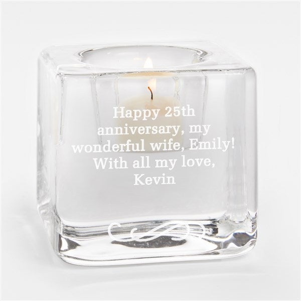 Orrefors Engraved Anniversary Ice Cube Votive - 42111
