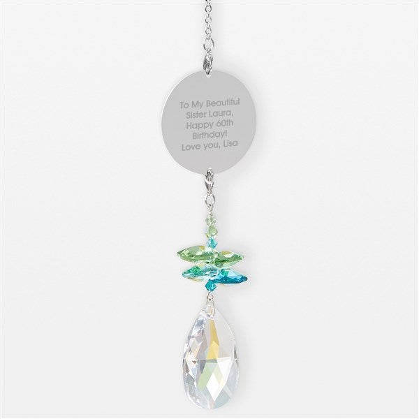 Engraved Birthday Message Rainbow Suncatcher - 42123