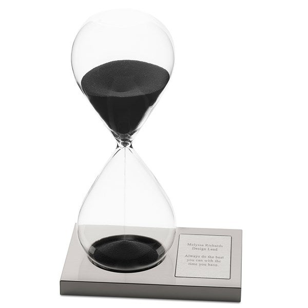  Engraved Office Decor Hourglass Timer - 42138