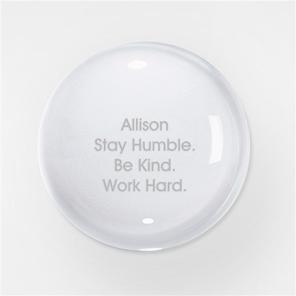 Engraved Message Crystal Paperweight - 42155