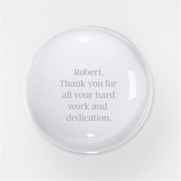 Engraved Recognition Message Crystal Paperweight - 42156