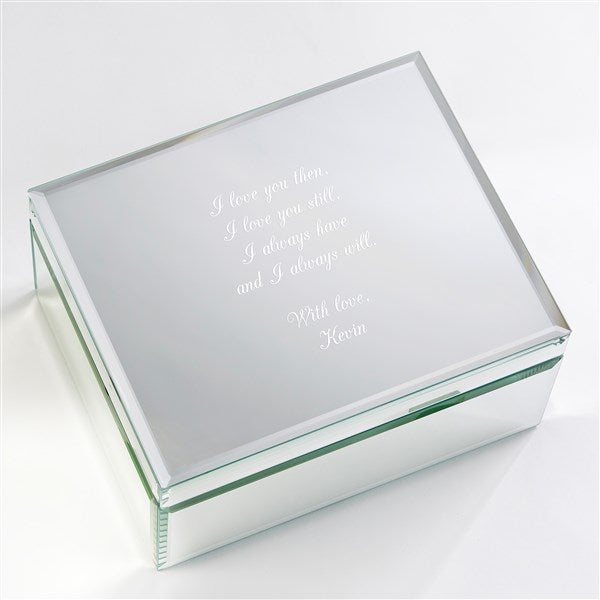 Personalized Engagement Mirrored Jewelry Box - Write Your Own - 42164