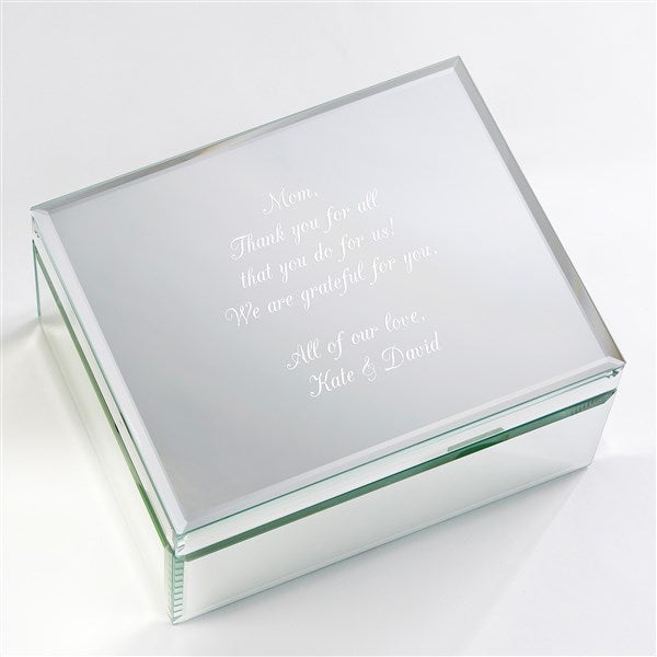 Personalized Write Your Own Mirrored Jewelry Box For Her - 42178