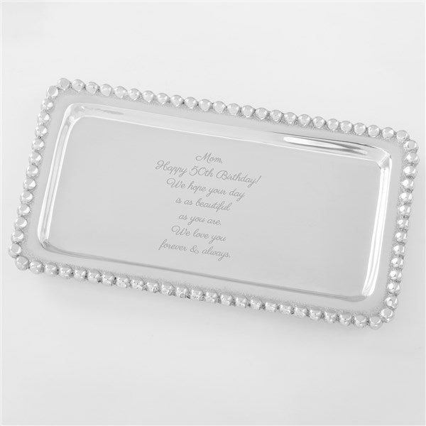 Personalized Mariposa® String of Pearls Birthday Message Jewelry Tray - 42241