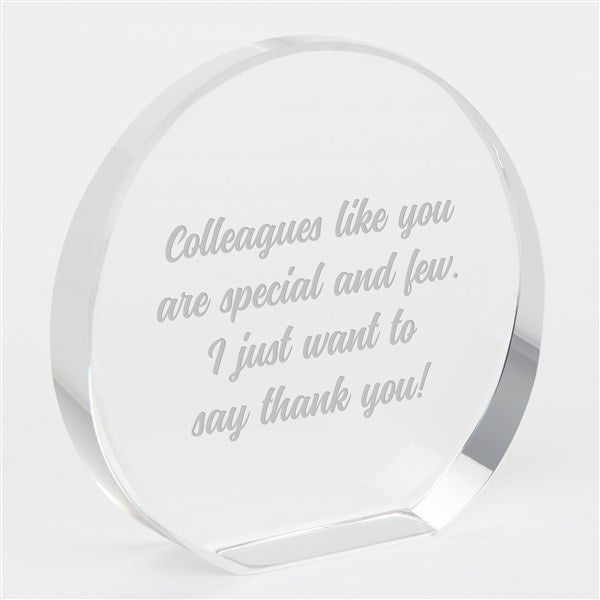 Engraved Message Round Crystal Award for Professional - 42271