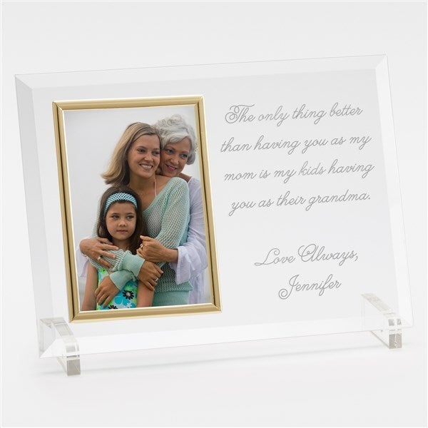 Engraved Glass Vertical Picture Frame For Grandma - 42320